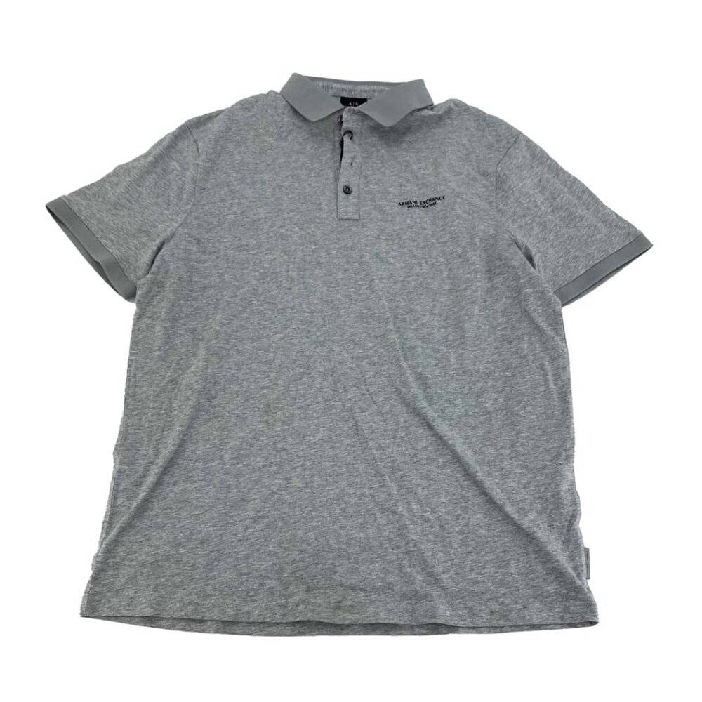 A/X Armani Exchange Men's Grey Polo Shirt | Logo | Size Large **NEW
